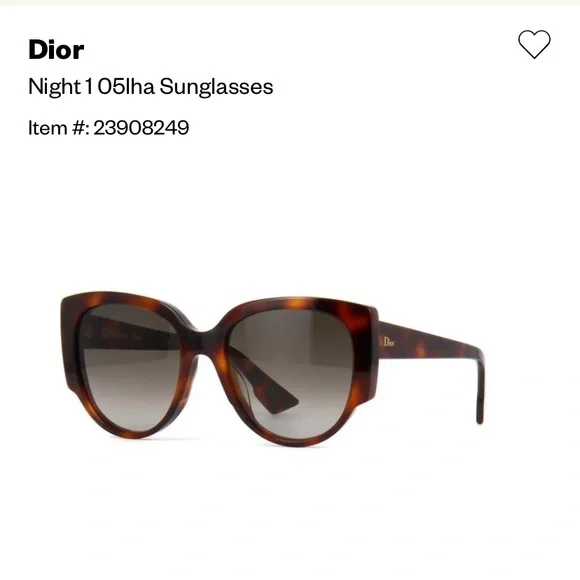 Dior Night 2 05LHA Havana Sunglasses - Picture 1 of 10
